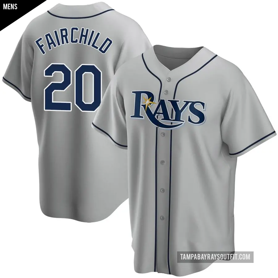 Men's Tampa Bay Rays ＃20 Stuart Fairchild Replica Gray Road Jersey