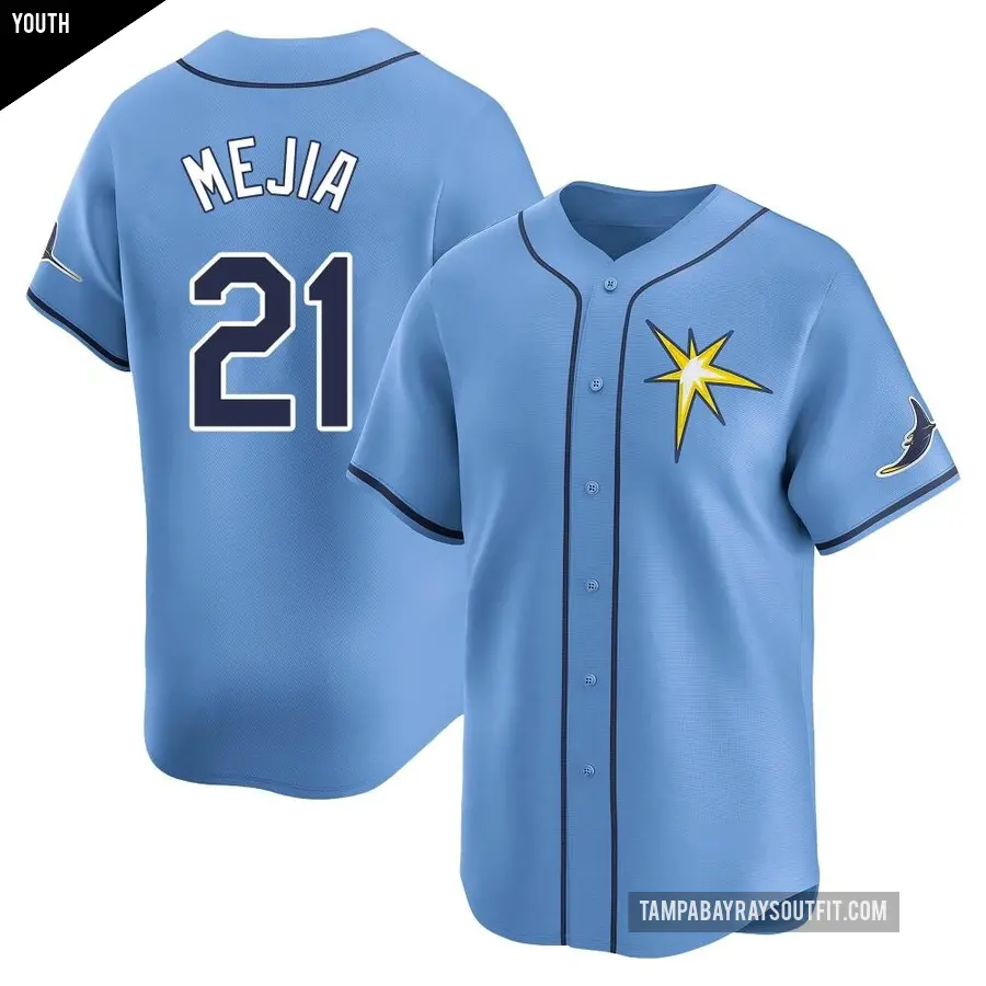 Youth Tampa Bay Rays ＃21 Francisco Mejia Limited Light Blue Alternate Jersey